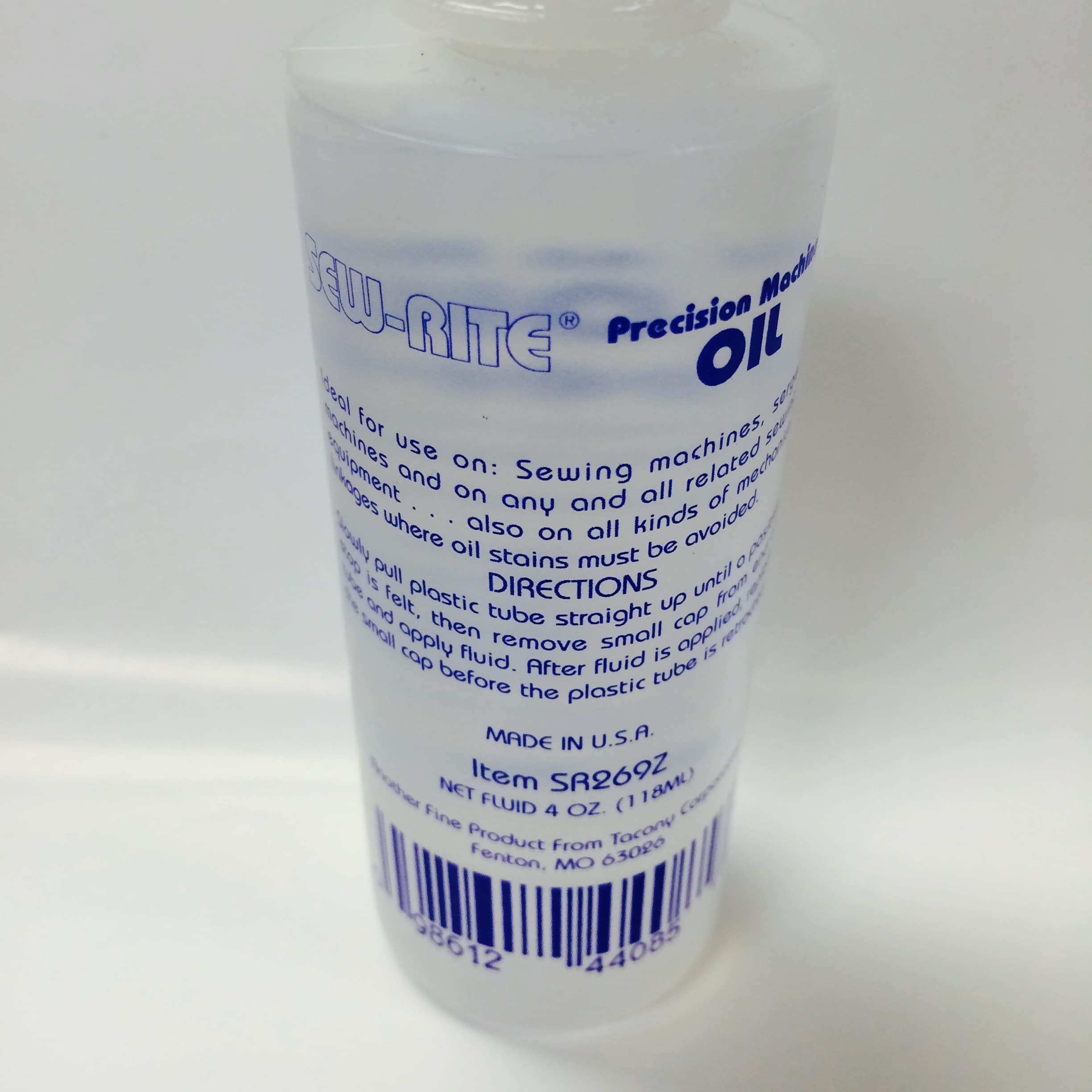 1 ~ Zoom SPOUT Oiler - 4 OZ Clear White Sewing Machine Oil Made in The USA