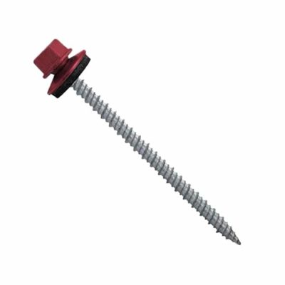 classic red metal roofing screw
