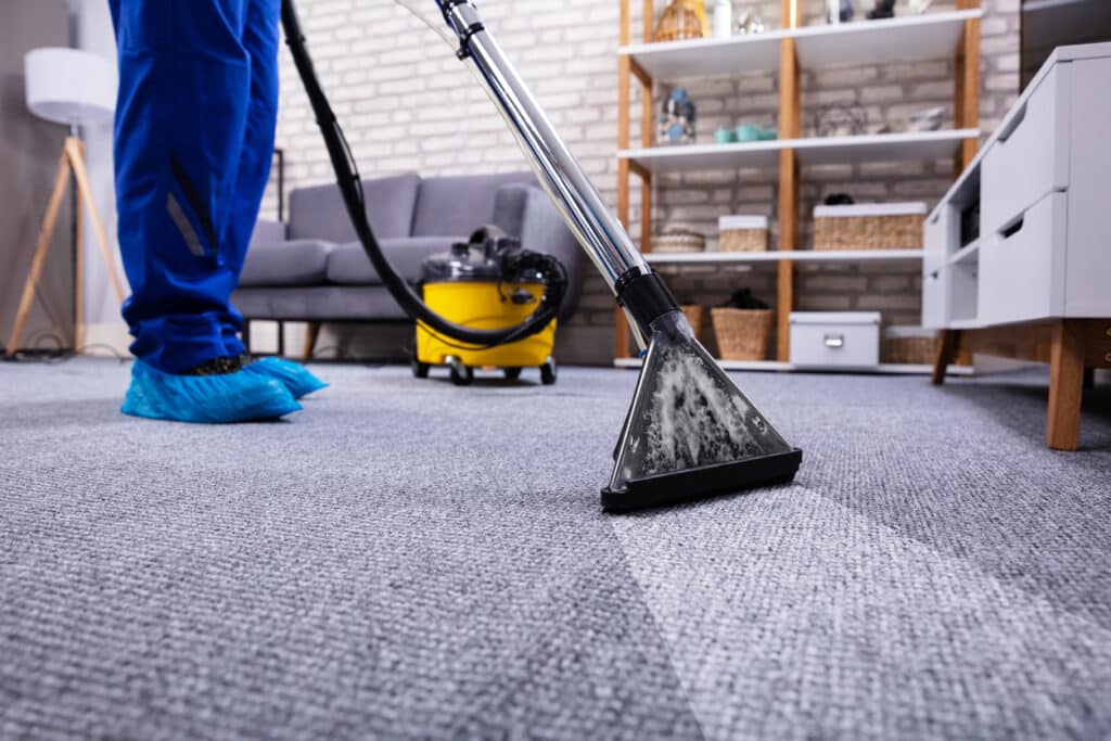get moisture out of carpet