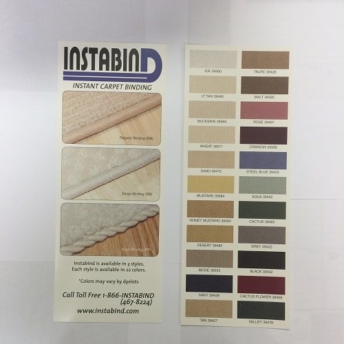 Instabind Regular Style **New Color** Insert for Chart - Bond Products Inc