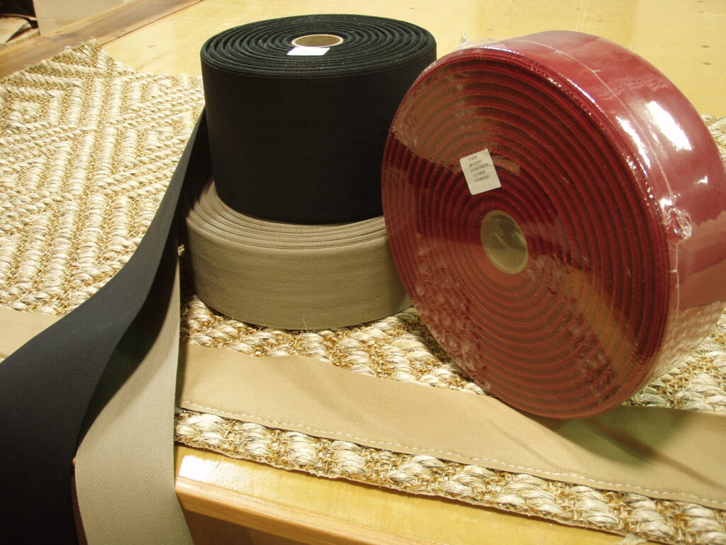 sisal carpet binding tape in three colors