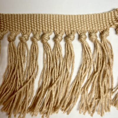 #OR-5 Coffee Lt Knot Cotton Fringe  **NEW DECEMBER 2024**