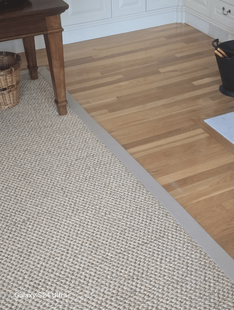 Gary Blum's repaired sisal rug